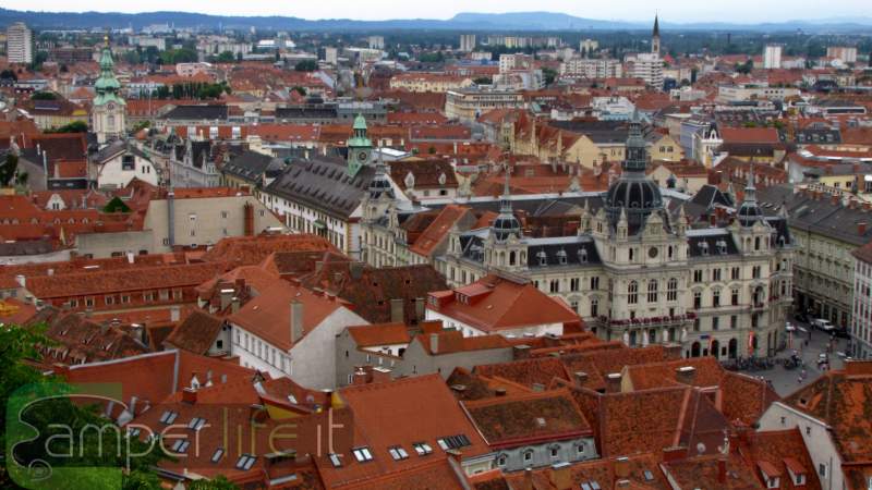 Graz, Hauplatz e Rathaus Graz Hauplatz e Rathaus