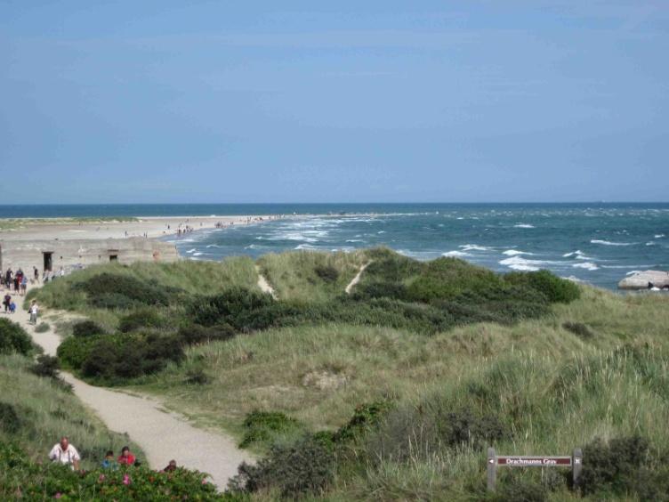 Grenen, la punta di sabia che divide il mare del nord col baltico camper danimarca grenen
