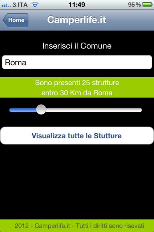 CamperlifeApp per iPhone, ricerca di prossimità camper camperlifeapp app iphone