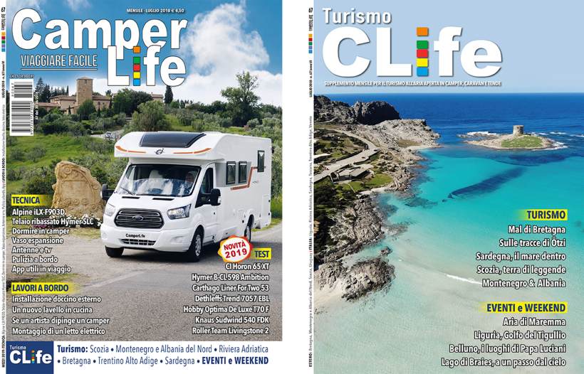 camper camperlife rivista camperisti recensioni camper viaggi in camper luglio 2018