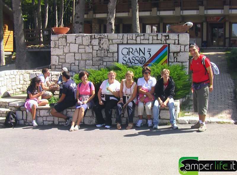 La partenza della funivia camper abruzzo prati tivo