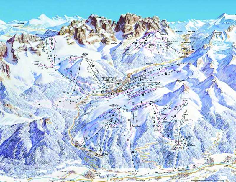 le piste di madonna di campiglio camper trenitno val di sole madonna campiglio piste