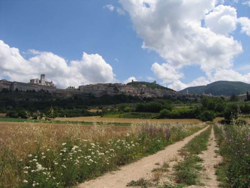 Sul cammino di San Francesco, ad Assisi camper umbria trekking assisi