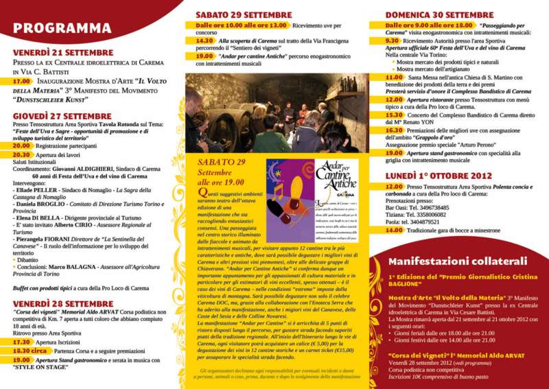 camper carema Festa dell'uva e del Vino